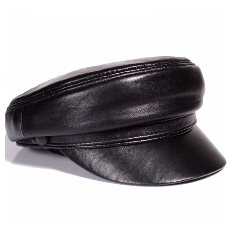 Leather Work Hat - Nowy 2024 wiosna/zima unisex 54-60 CM