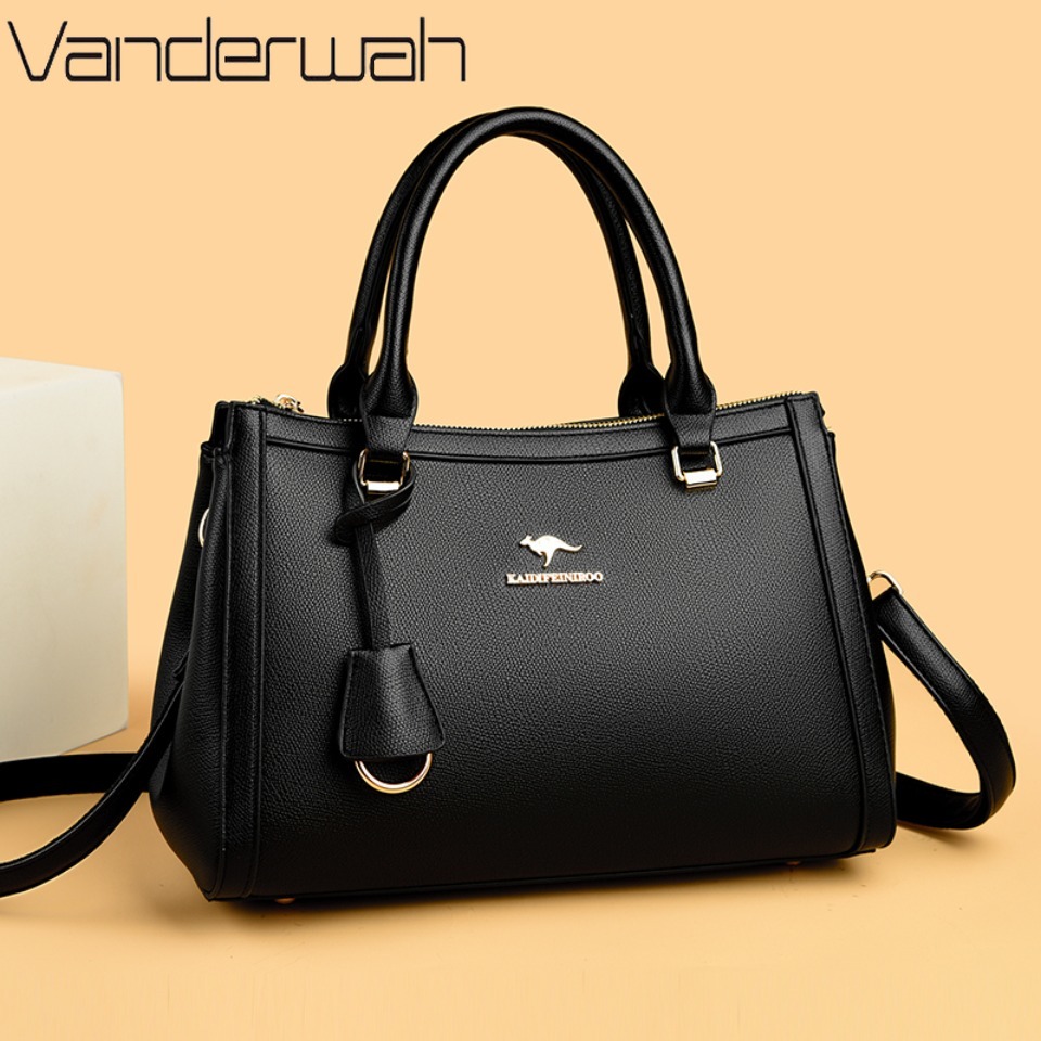 Leather Work Bag Women - Torba na ramię Kangaroo Brand z