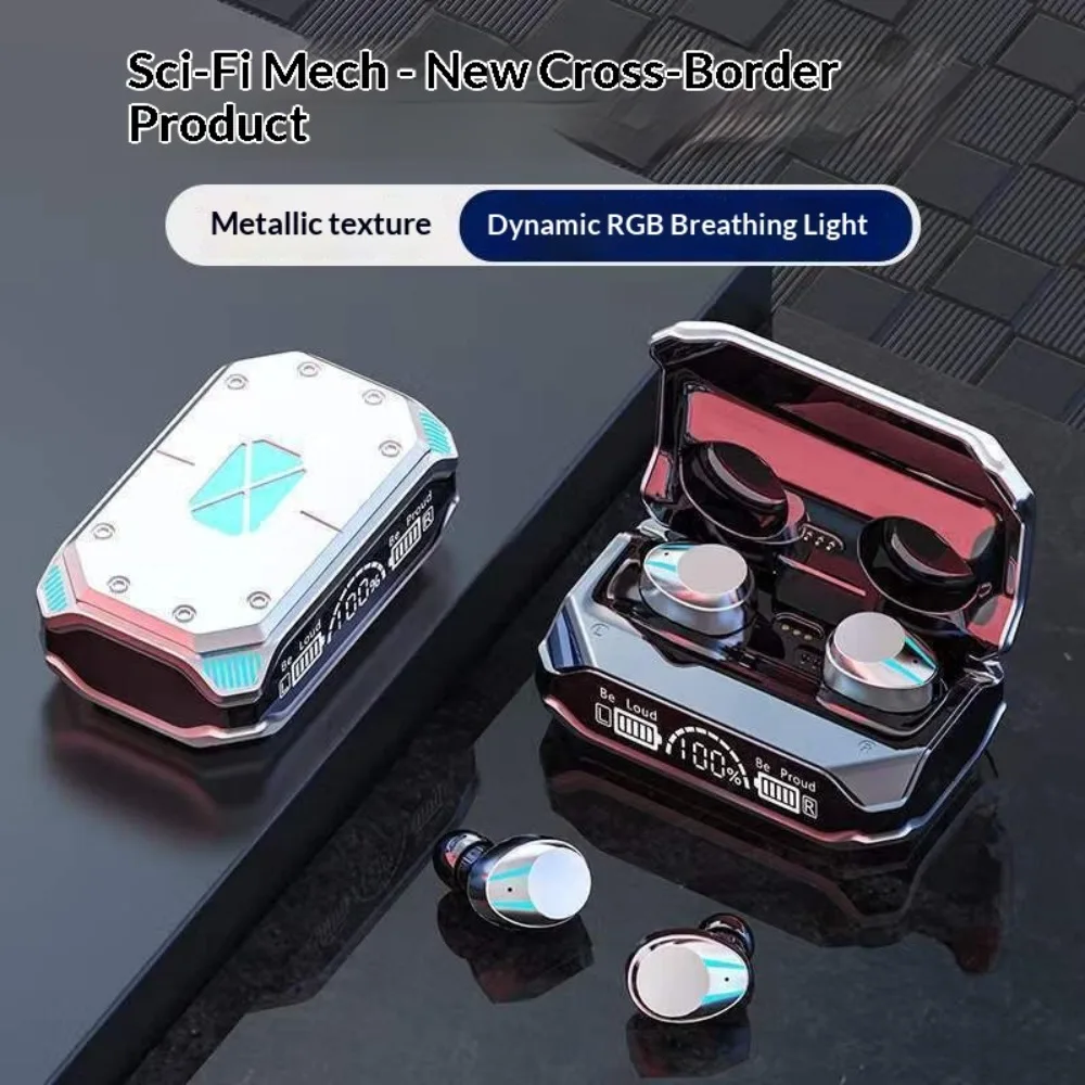 Leatherworking Leveling - Bezprzewodowe słuchawki douszne Bluetooth 5.3, długi