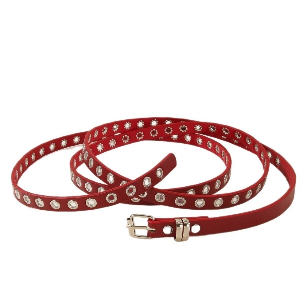 Leatherwork Eyelets - Regulowany pasek do talii ze skóry
