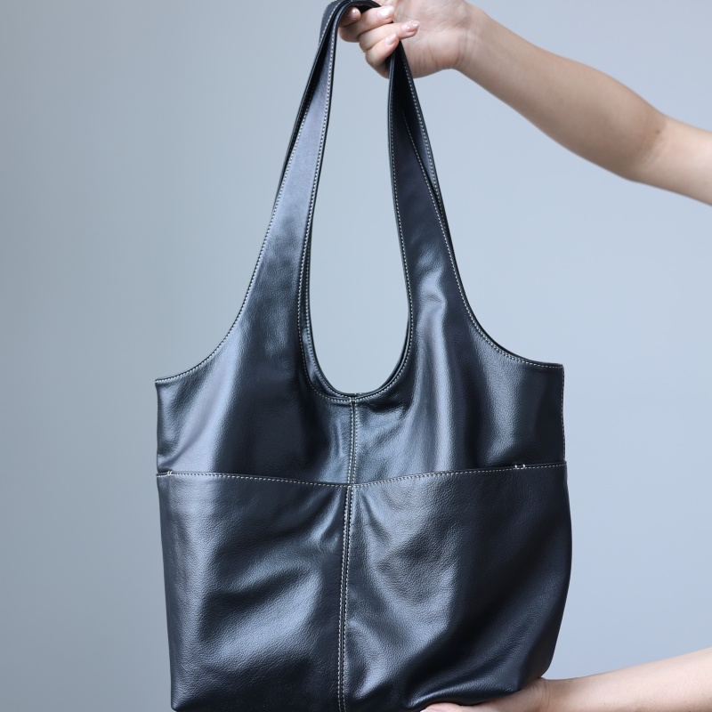 Leather Work Bag Women - Damskie torby na ramię z miękkiej
