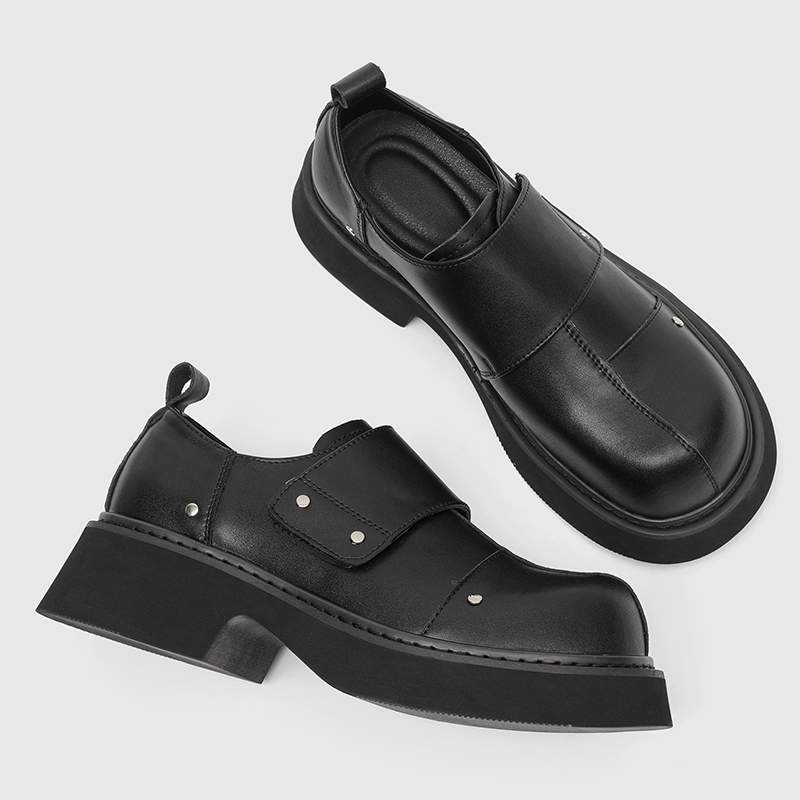 Leatherworking Classic - Męskie skórzane buty na grubej podeszwie