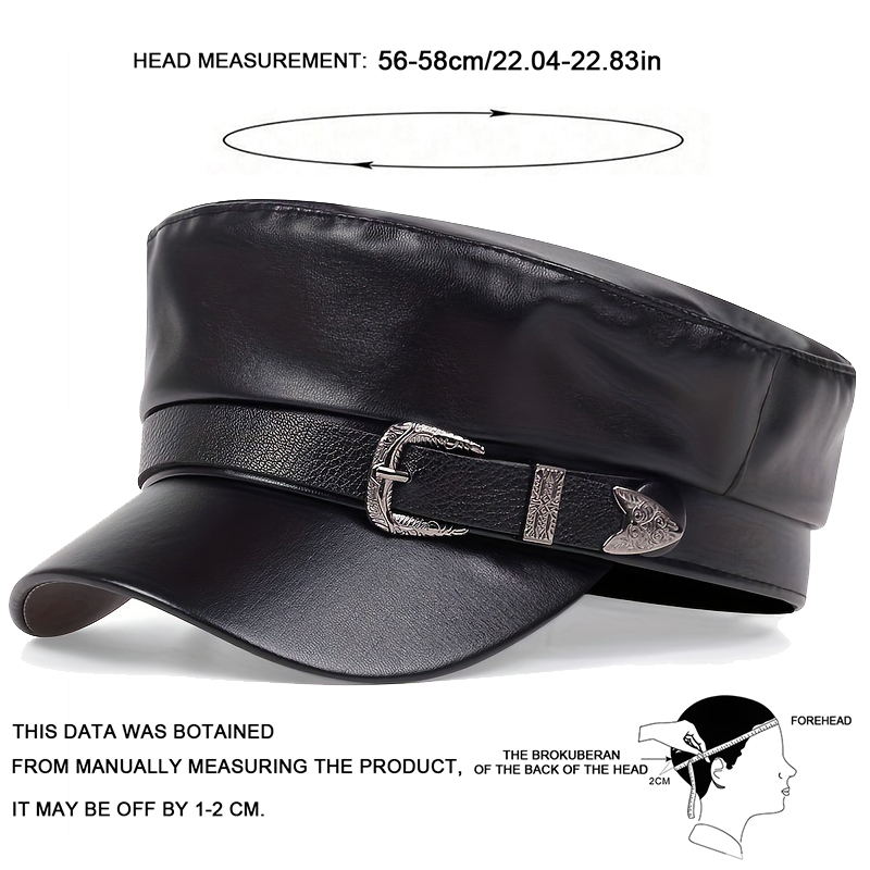 Modne damskie duże skórzane ka – Leather Work Hat recenzja i cena