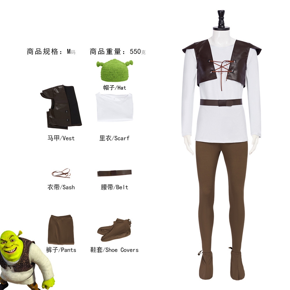 Shrek Cosplay kostiumy zielony – Leather Work Hat recenzja i cena
