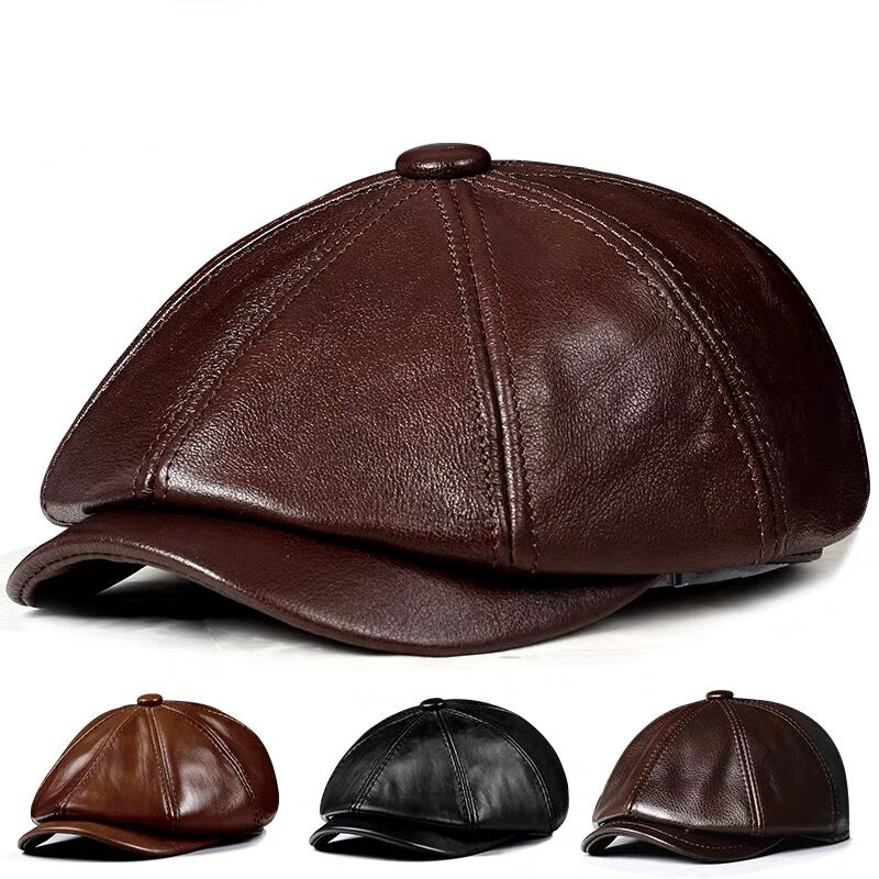 Wiosna nowa czapka z prawdziwe – Leather Work Hat recenzja i cena