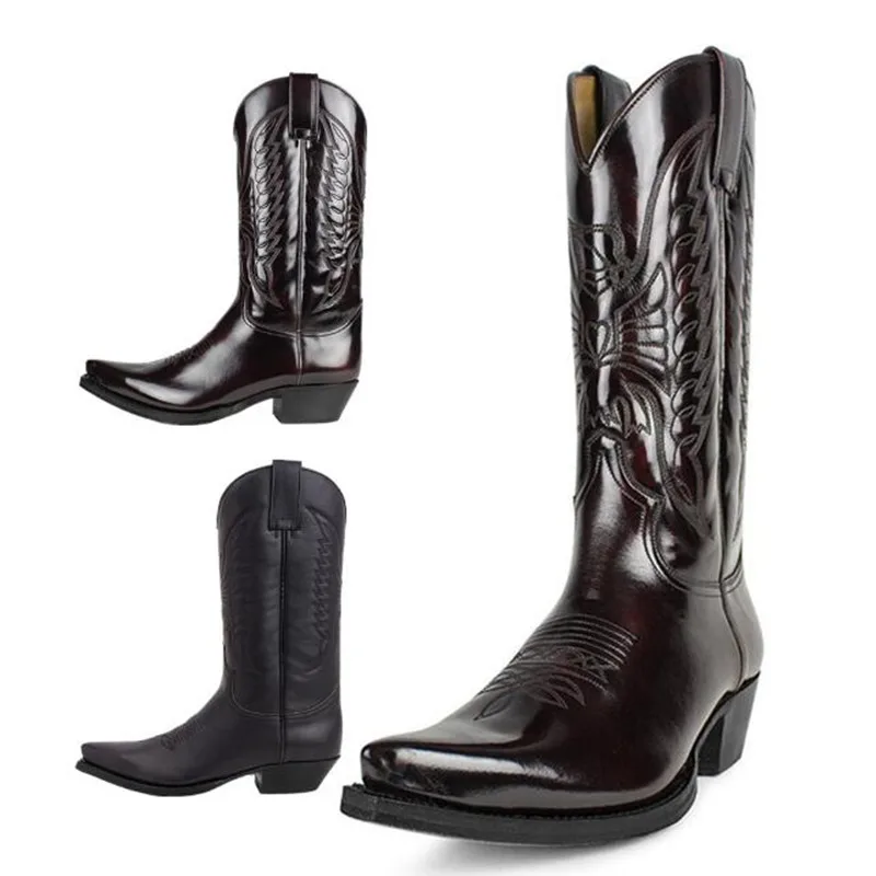 Kowbojki Męskie Damskie Countr – Leather Work Western recenzja i cena