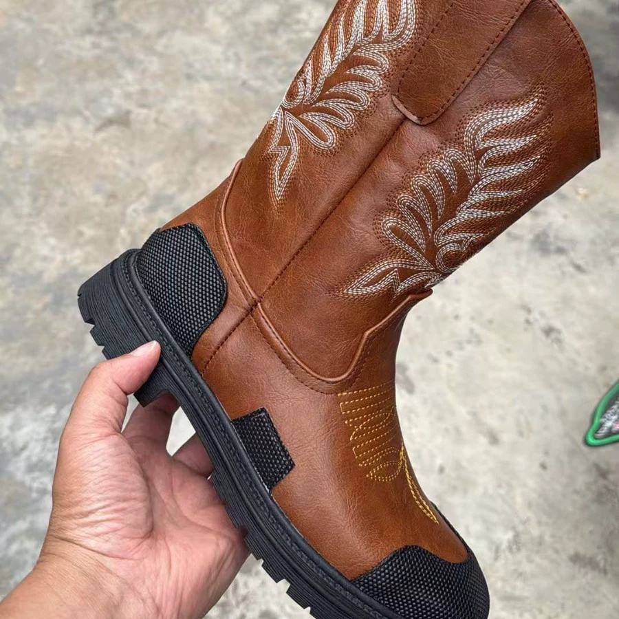 Męskie brązowe, czarne, w styl – Leather Work Western recenzja i cena