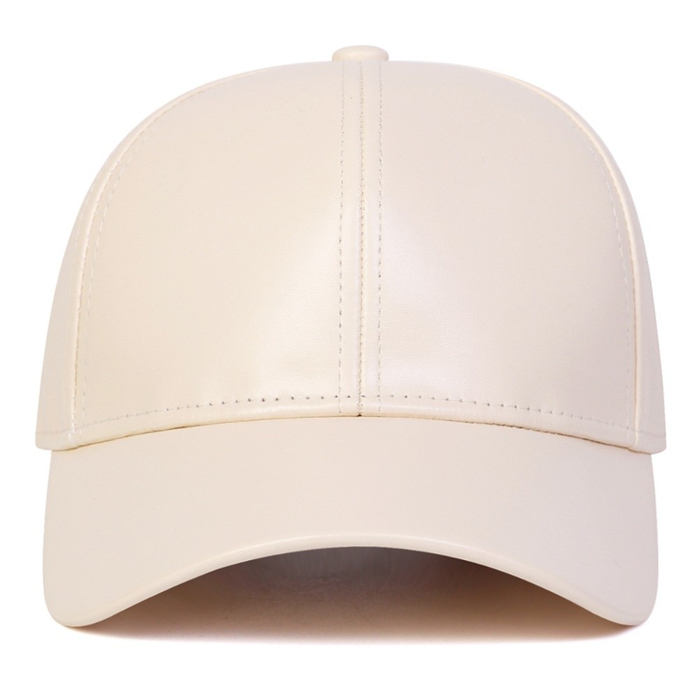Modna czapka bejsbolówka z PU, – Leather Work Hat recenzja i cena