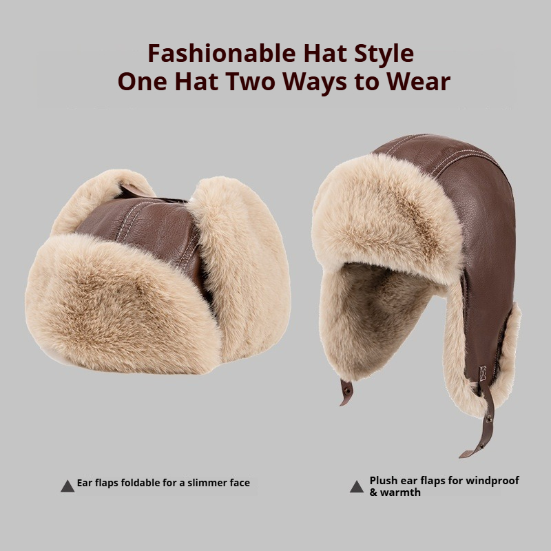 Męskie zimowe ciepłe czapki ty – Leather Work Hat recenzja i cena