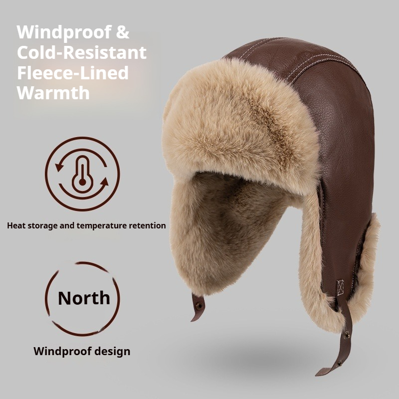 Męskie zimowe ciepłe czapki ty – Leather Work Hat recenzja i cena