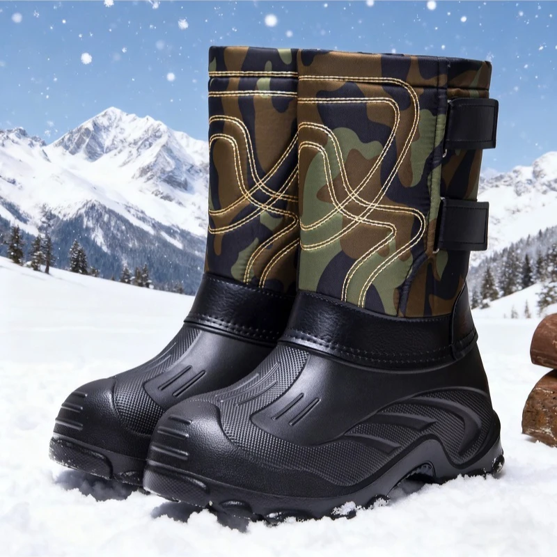 Męskie zimowe buty śniegowce z – Leather Work Boots recenzja i cena