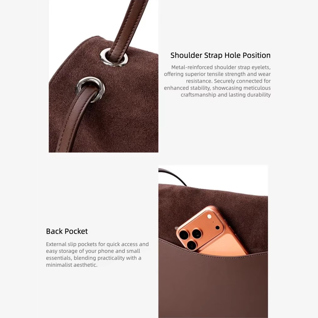 Torebka typu hobo z nubuku, sk – Leather Work Bag Women recenzja i cena